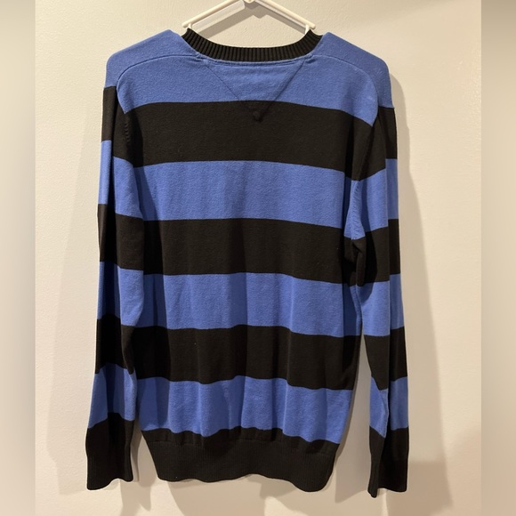 Tommy Hilfiger Striped Sweater Blue & Black Small Preppy 2009 - Picture 2 of 3
